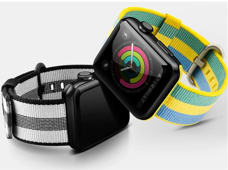 Спортивный тканый нейлоновый ремешок для apple watch band 44 мм/38 мм Iwatch band 42 мм/40 мм correa браслет ремешок для apple watch 4/3/2/1