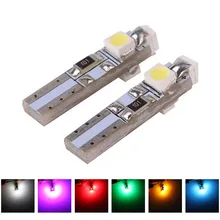 Ampoule automatique W2 X 4.6d T5 1210 3 SMD, blanc/bleu cristal 12V 3528, pour tableau de bord, signal d'avertissement, lampe, 1 pièce