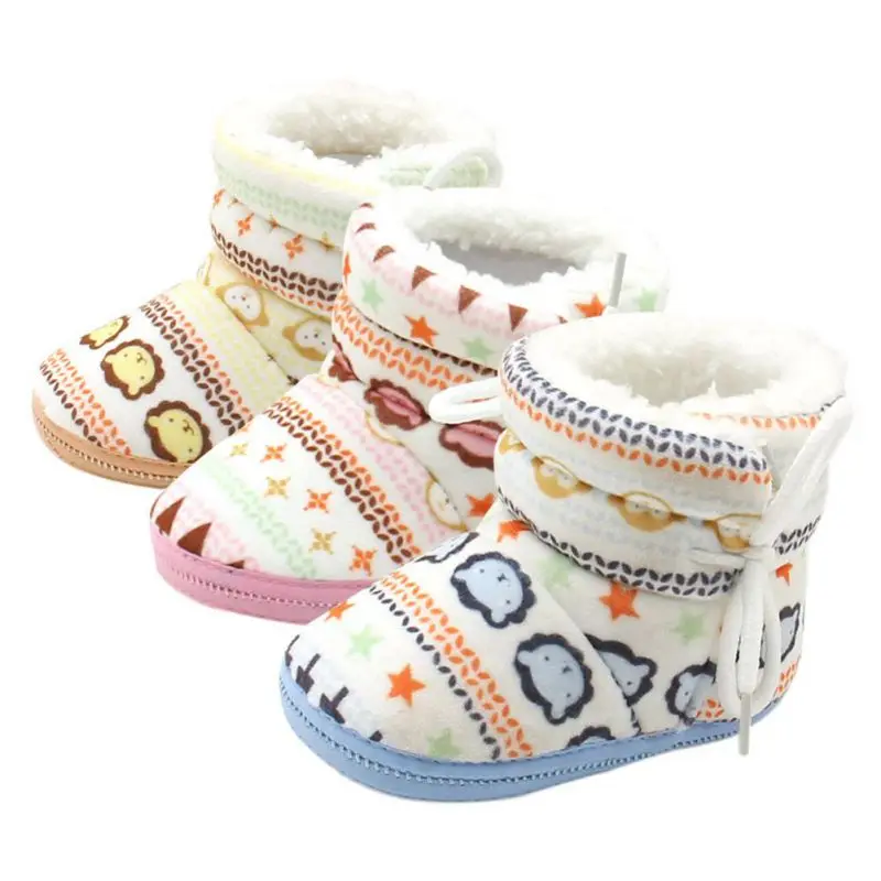 

Newborn Baby Boys Girl Kids First Walkers Shoes Infant Babe Crib Soft Bottom Striped Boots