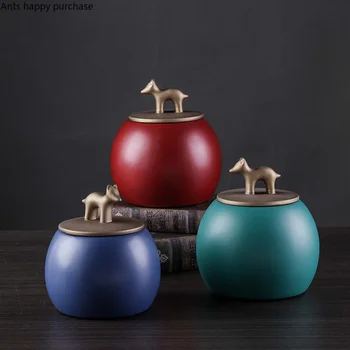 

Ceramic Storage Jar Children's Room Candy Jar Living Room Bedroom Home Creative Decoration Small Ornaments Storage Box