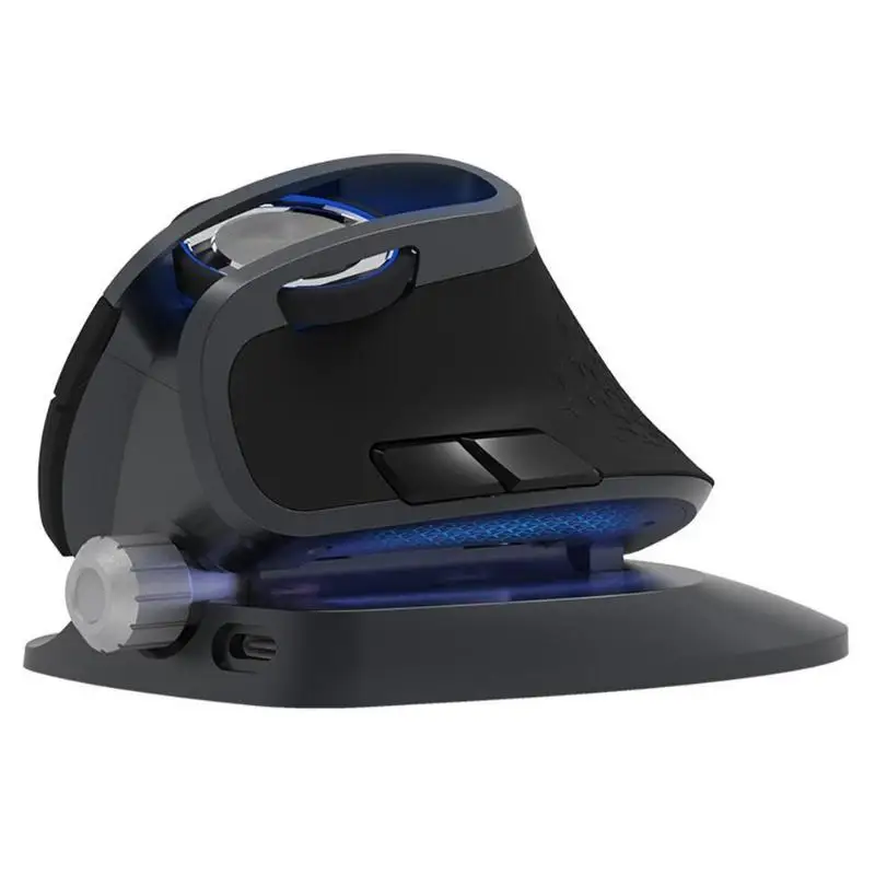 

DELUX M618X Wireless + Bluetooth Mouse Ergonomic Vertical Mice Optical Tracking Technology 20 Degree Adjustable for Computer