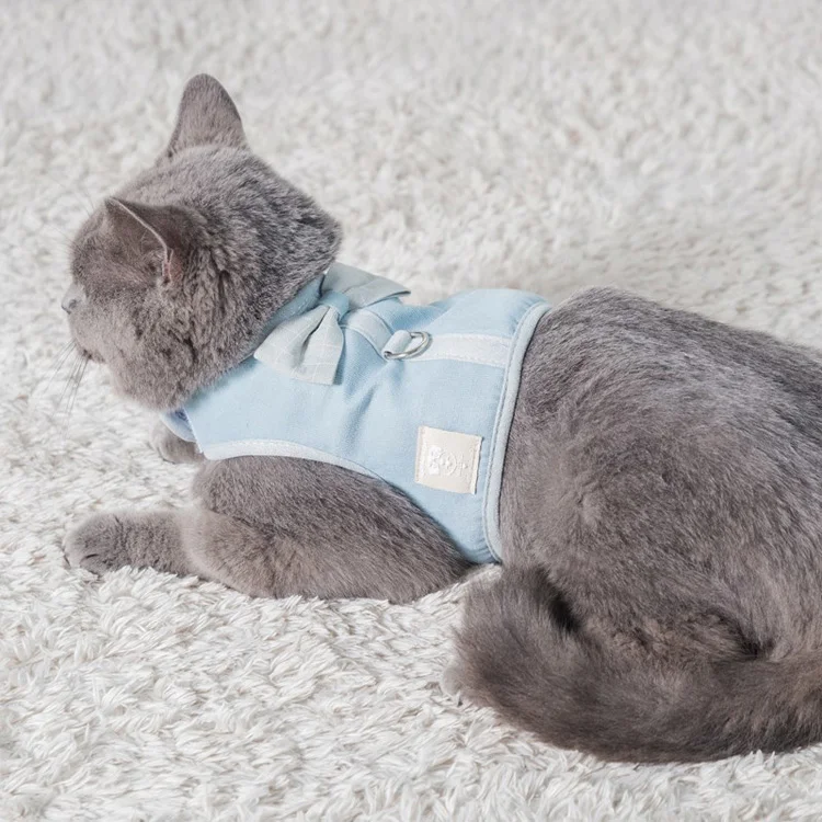 Жилет для собак Cats Harness Vest Bowknot Маленький / Средний Жгут Регулируемый щенок Кошка Стропы Поводки