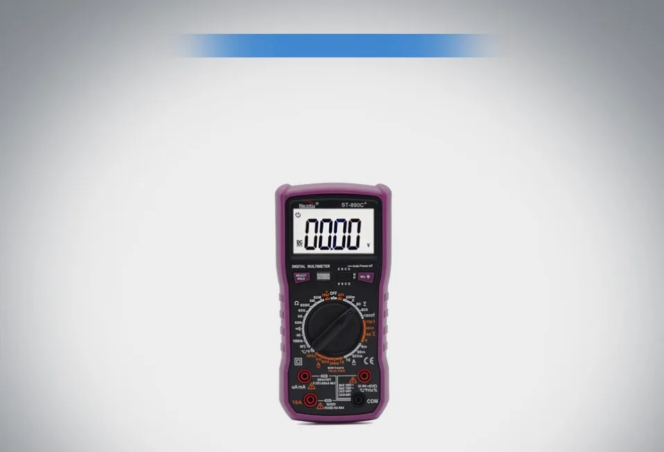 Nicetymeter ST890C+ True RMS 6000 отсчетов DMM мультиметр 10A 1000 В Автоматический диапазон емкостной температуры Цифровой мультиметр NCV