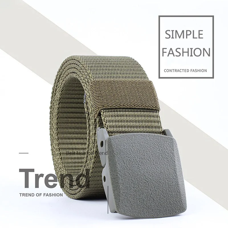 

For Men Fashionable Elastic Knitted Belt Military Uniforms Tactical Belts Pins Belts Buckle Waist Male Buckle Canvas Belts