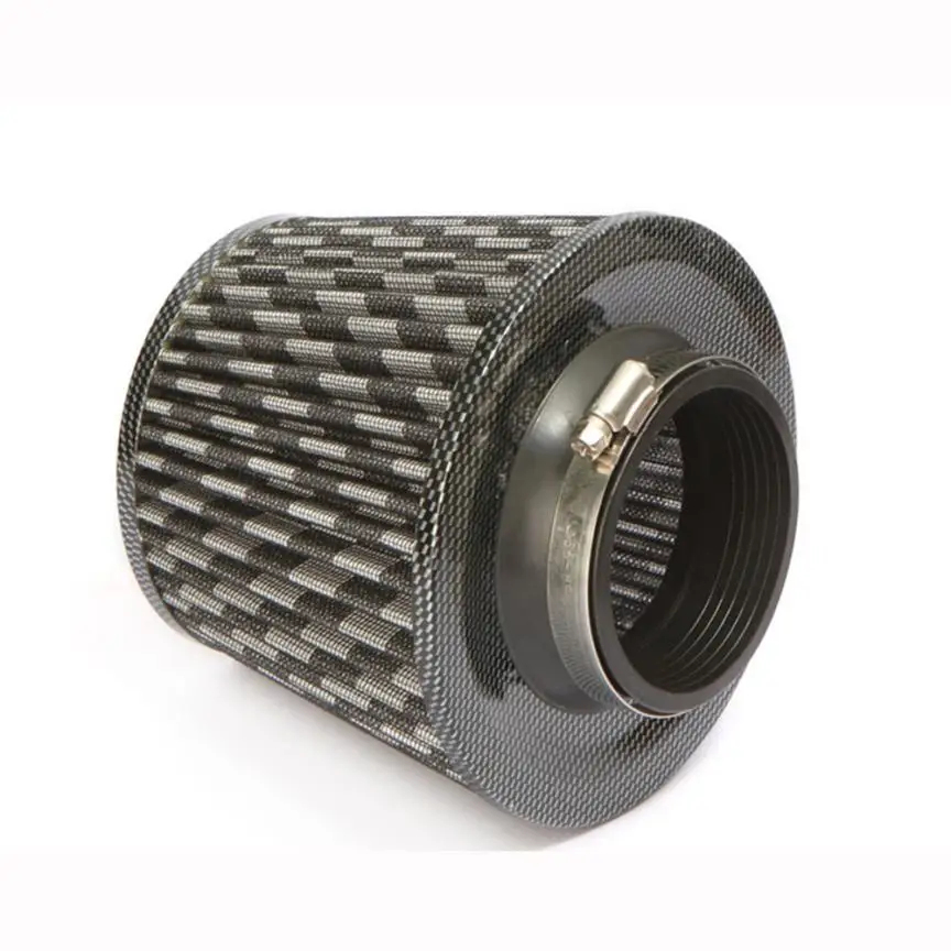 

Universal Chrome Finish Car Air Filter Induction Kit High Power Sports Mesh Cone Dec 5