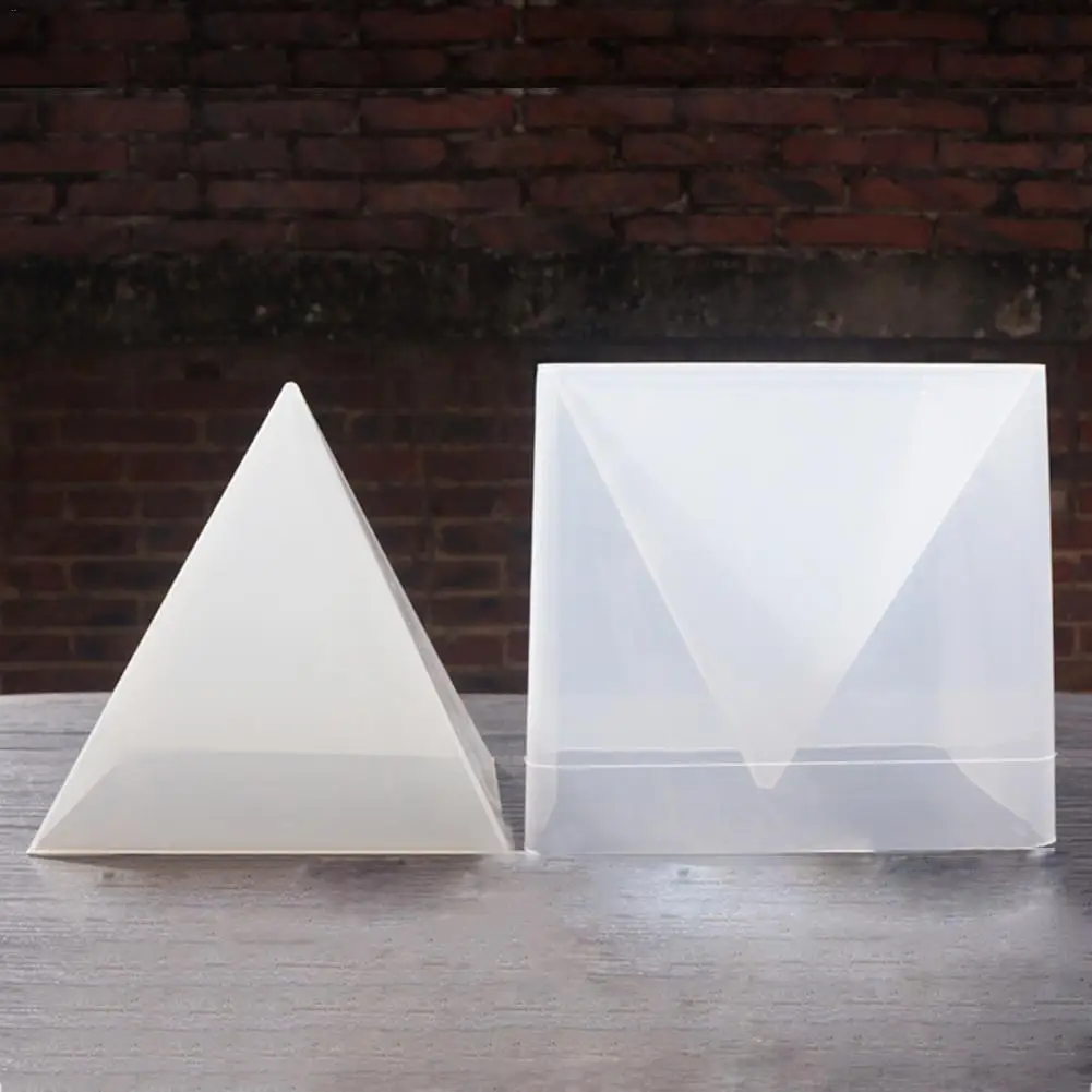 3D Super Pyramid Silicone Mold 15cm DIY Handmade Ornament Decoration Craft Mould Epoxy Color Fine Color Cream Dried Flower Molds