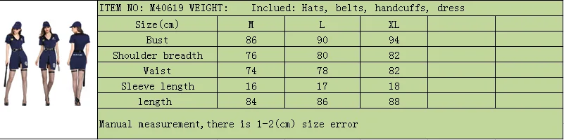 40619 size chart