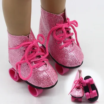 

Doll Roller Skates for 18 inch American Doll Boots for 43cm Baby Reborn Dolls Fashion Gifts for Girl Doll Accessories