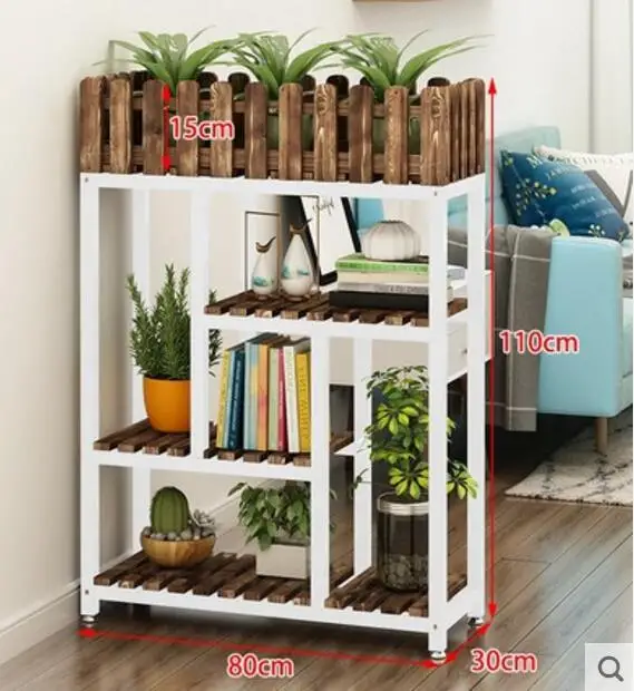 Showcasing indoor living room shelf solid wood bookshelf wrought iron floor-to-ceiling screen partition display shelf partition