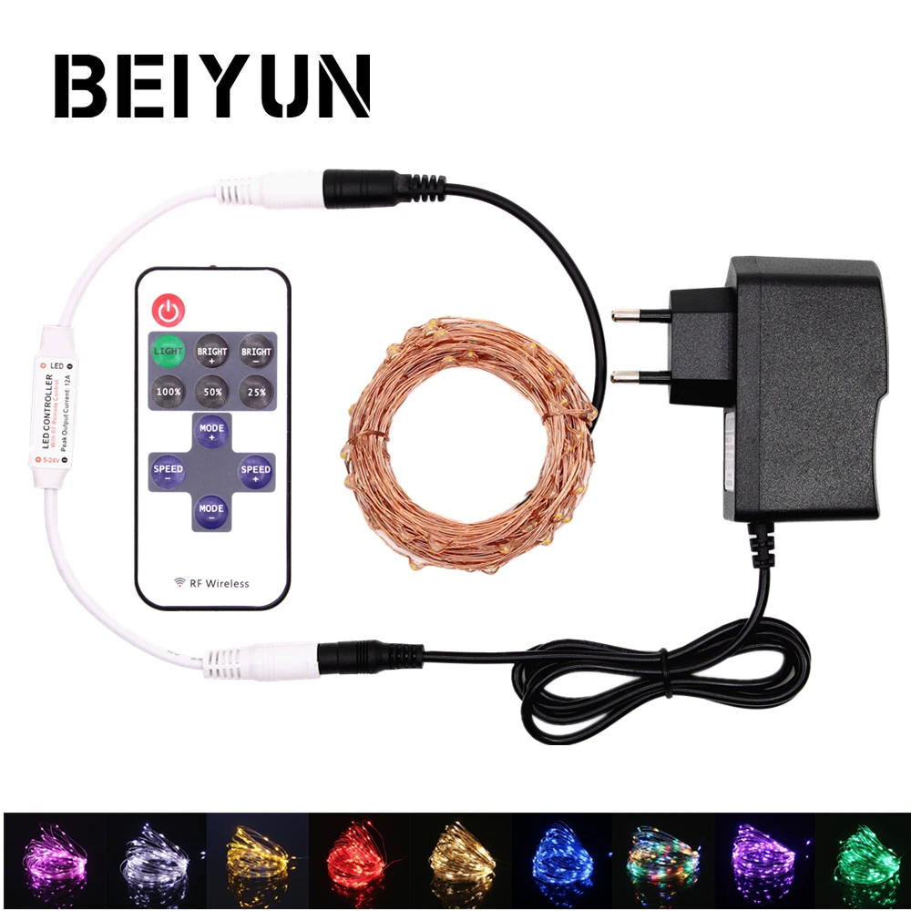 BEIYUN Mini USB 5 V RF беспроводной светодиодный пульт Диммер пульт дистанционного управления для USB светодиодный шнур и одноцветная Светодиодная лента 5050 2835 5630