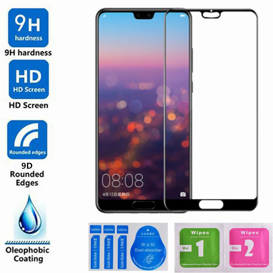 YEDAI 9D закаленное стекло для huawei P10 Lite Plus P20 Pro lite P30 чехол экрана полное покрытие |