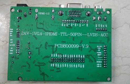 Универсальный HDMI VGA 2AV 50PIN TTL LVDS плата контроллера Модуль монитор Комплект для