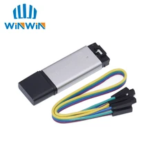 Escudo de alumínio cp2102 usb 2.0 para ttl uart módulo 6pin conversor serial stc substituir ft232 módulo suporte 5v/3.3v para arduino