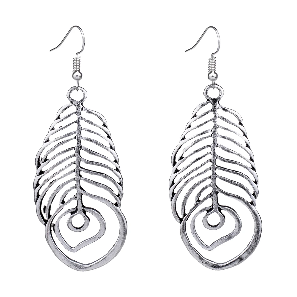 

Antique Silver Color Gold Carved Bone Vintage Ethnic Drop Dangle Earrings Wholesale Jewelry Jewellery Gift For Women Girls