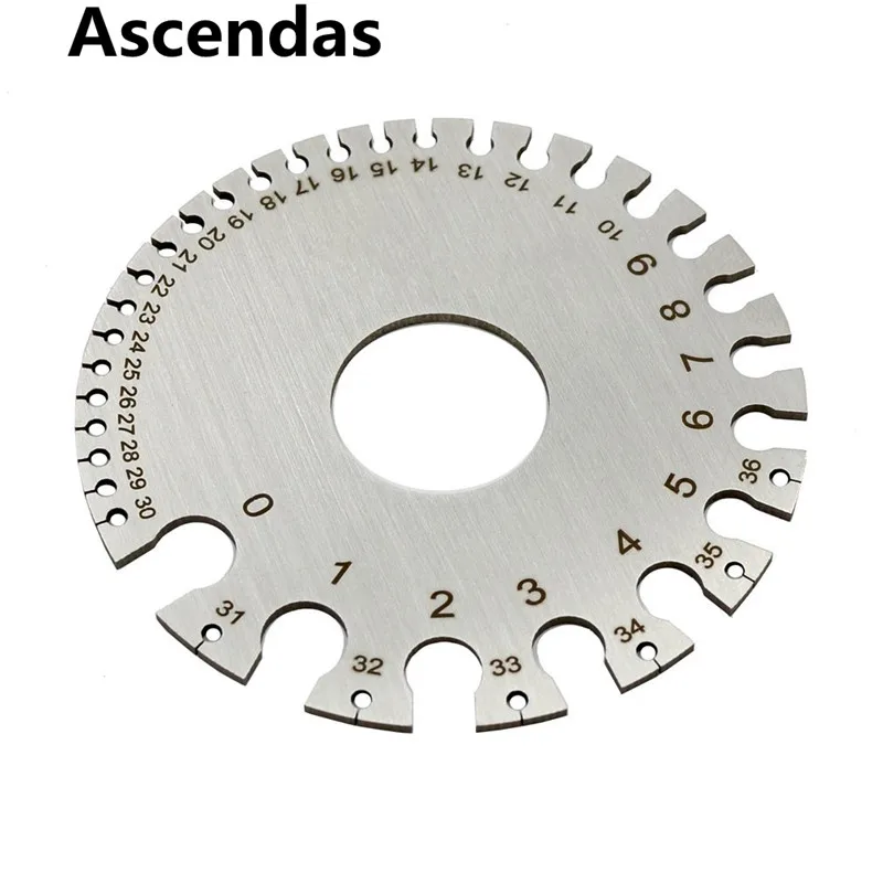 Sample Weld Inspection Ruler Thickness Ruler,Wire Welding Gauge 0-36 Metric Stainless Steel US Standard SWG Wire Diameter Gauge