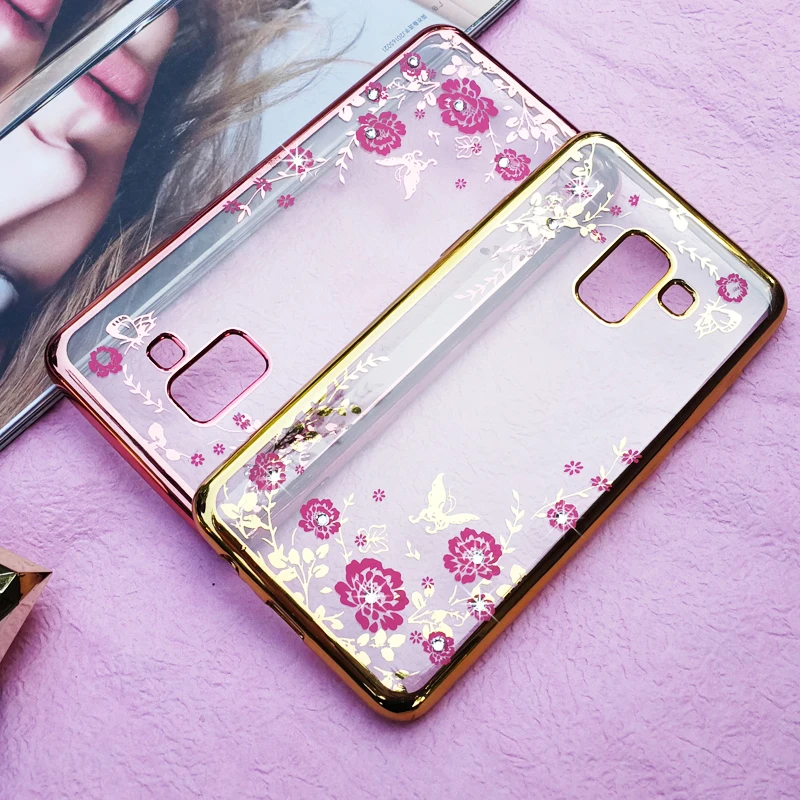 

XinWen transparent Phone back etui,coque,cover,case for samsung galaxy A6 2018 A6 plus 2018 silicon silicone luxury accessories