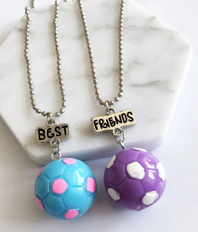 Ожерелье Best FriendS для детей подвеска в виде футбольного мяча ювелирное изделие