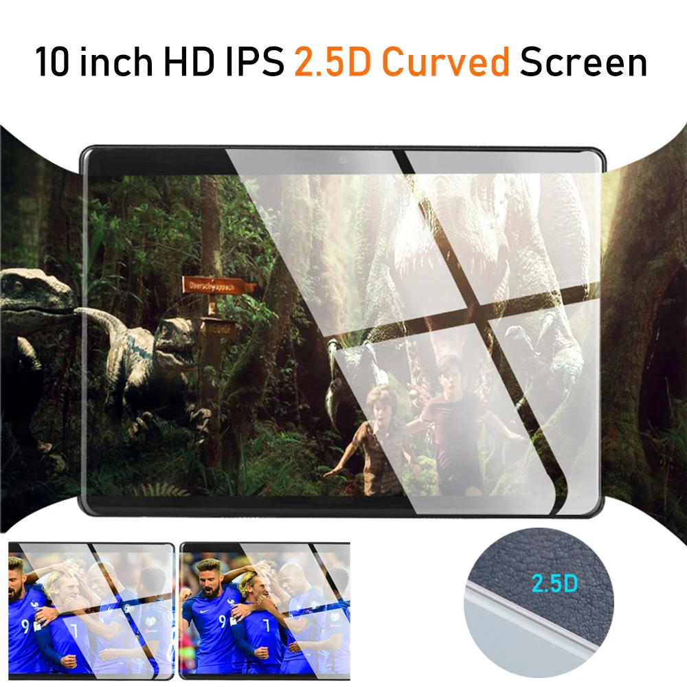 Новинка, закаленное 2.5D стекло, 10 дюймов, планшет, Android 9,0, четыре ядра, 6 ГБ ram, 128 ГБ rom, 1280x800, HD, ips экран, gps, медиа-планшет