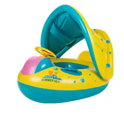 Безопасность младенца Плавание ming поплавок надувной регулируемой зонтиком сиденья Лодка кольцо Плавание бассейн высокое качество 73*64*24 см