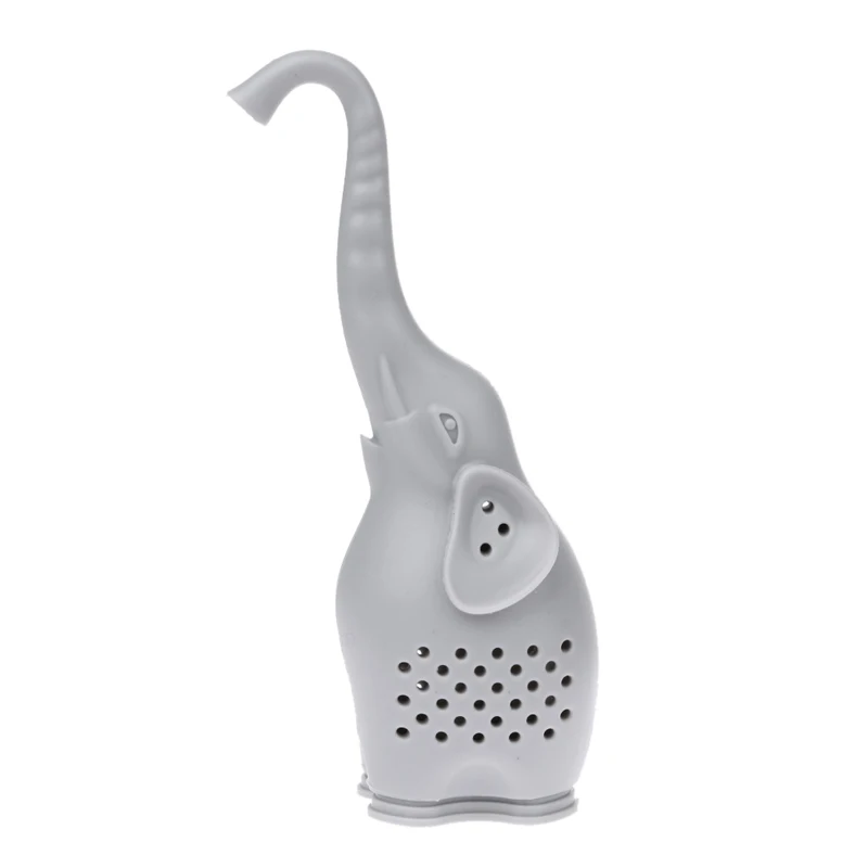 Silicone Tea Infusers Tools Cute Elephant Cartoon Shape Infusor Tea Strainer Food Grade Silicone Make Tea Bag Filter 4 Colors  (8)