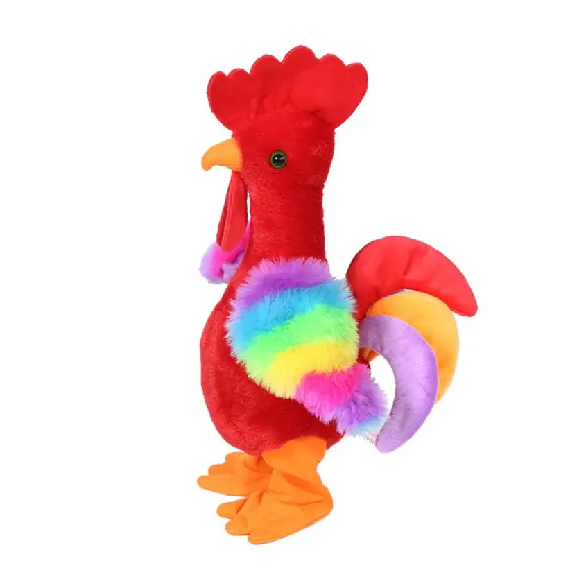 100 New Funny Colour Plush Toy Scream Chicken Song Walk Shake Head Toy