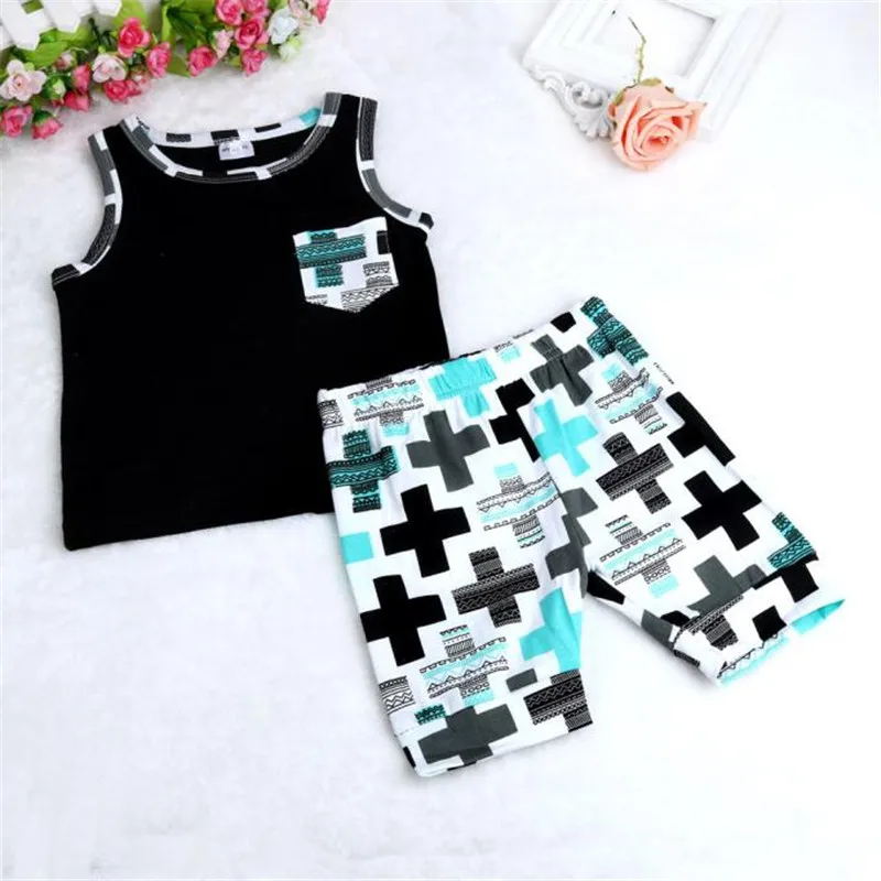 

Children Clothing 1Set Newborn Toddler Baby Infant Boys Girls Outfit Vest Tops+Shorts Clothes Girls Clothes