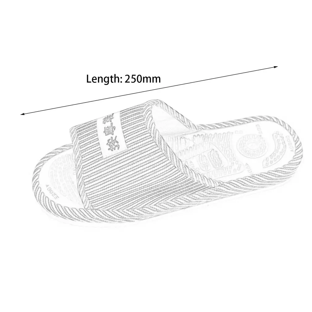 1 пара полосатых рефлексологических тапочек для точечного массажа ног, стимулирующих циркуляцию крови, расслабляющая хлопковая обувь для ухода за ногами