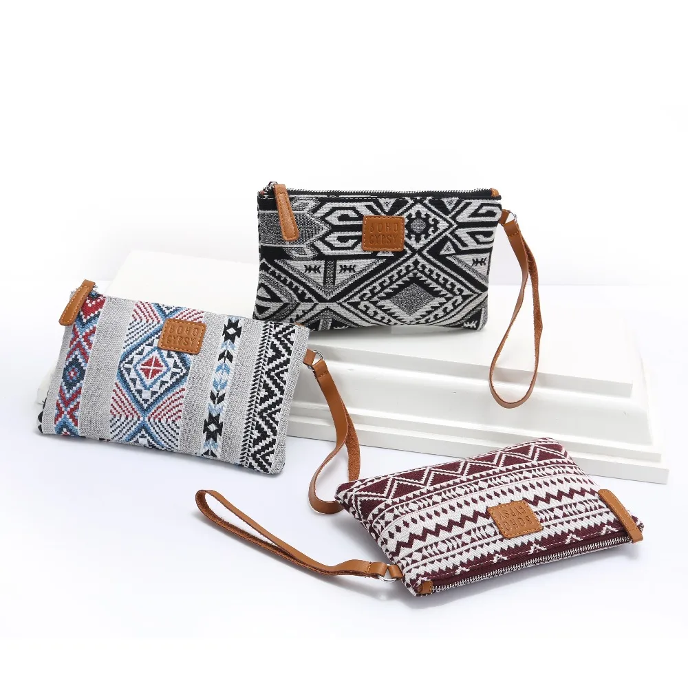 

Boho Gypsy Bag Women Purse Female Ethnic Hippie Trinal Clutch Monederos Bordados Etnicos Bohemian bolso