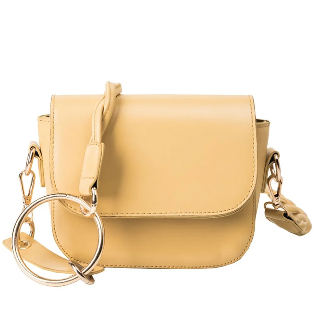 

Women's Messenger Bags Fashion wild Big Ring Wild Slant Bag Single Shoulder Bag Purse Cross body phone purse bags D4