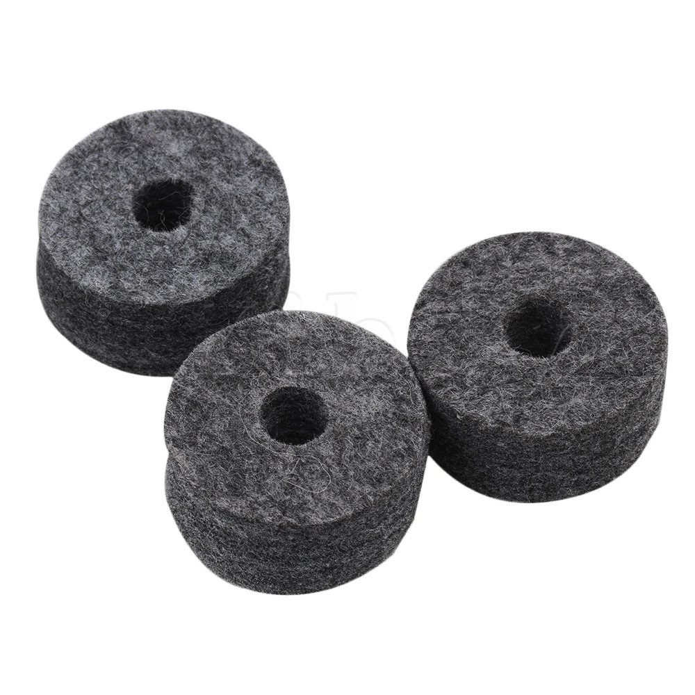 

Yibuy 200pcs 3.5x1.5cm Black Felt Washers Cymbal Stand Drum Beater Felt Kit