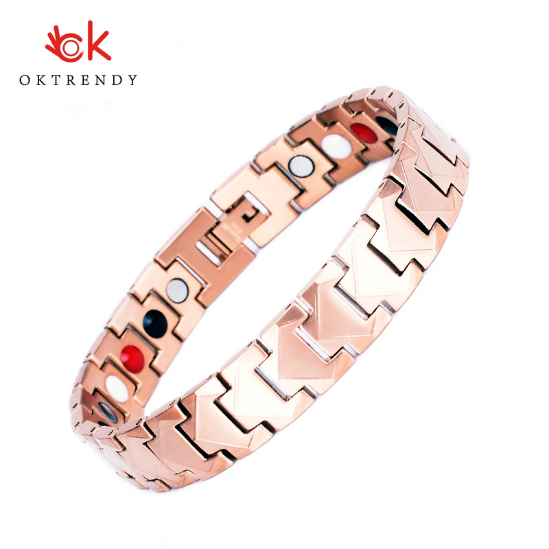 

Oktrendy Fashion Unisex Magnetic Bracelet Bangle Cuff Gold Surfer Wristband Adjustable Charms Bracelets For Men Women