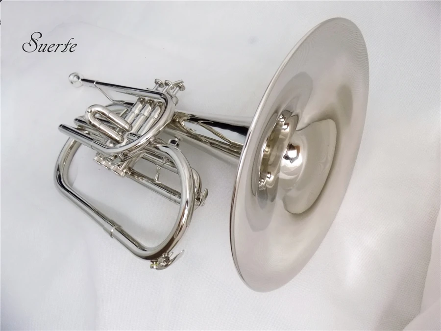 F key Marching Mellophone Musical instruments with case and mouthpiece Yellow brass mellophone horn