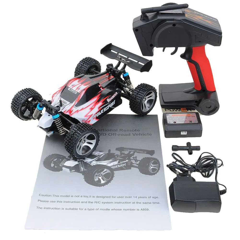 

A959 WLtoys RC Car 2.4G 1:18 Scale Remote Control Off-road Racing Car High Speed Stunt SUV Toy RTR Off-Road Buggy Gift For Boys