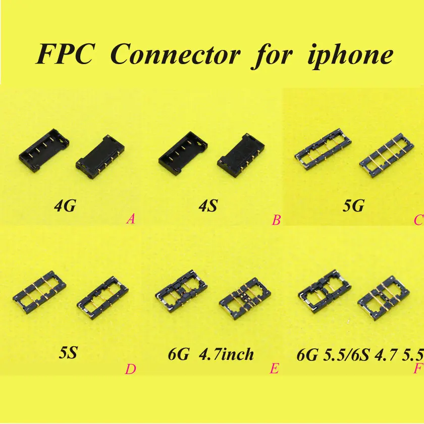 

cltgxdd FPC connector Battery Clip on motherboard mainboard for iPhone 4 4g 4S 5C 5 5S 5SE 6 6plus 6S 6Splus
