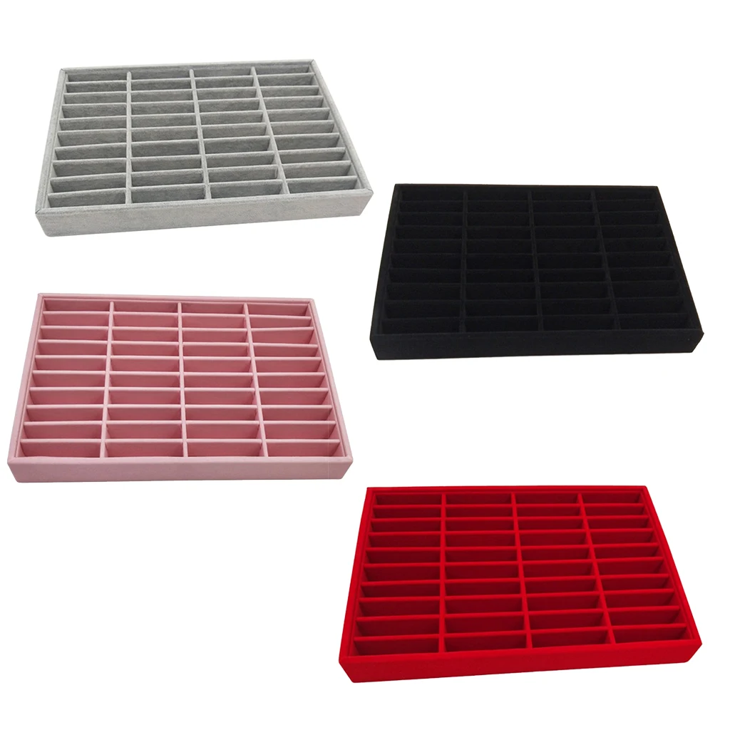 

40 Slots Compartment Bangle Fashion Jewelry for Bracelet Wristband Jewelry Tray Showcase Organizer Colorful