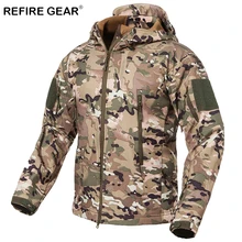 Refire gear, уличная мягкая куртка, Мужская водонепроницаемая флисовая куртка для охоты, походов, ветровка, куртка для кемпинга, камуфляжные тактические куртки