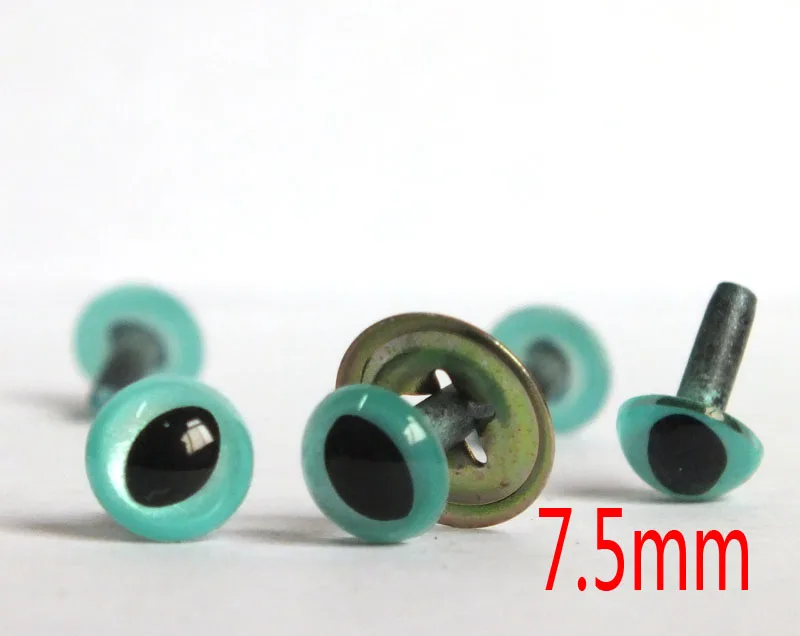 

60pcs/lot 7.5mm fantasy blue color CAT safety eyes for felted wool doll