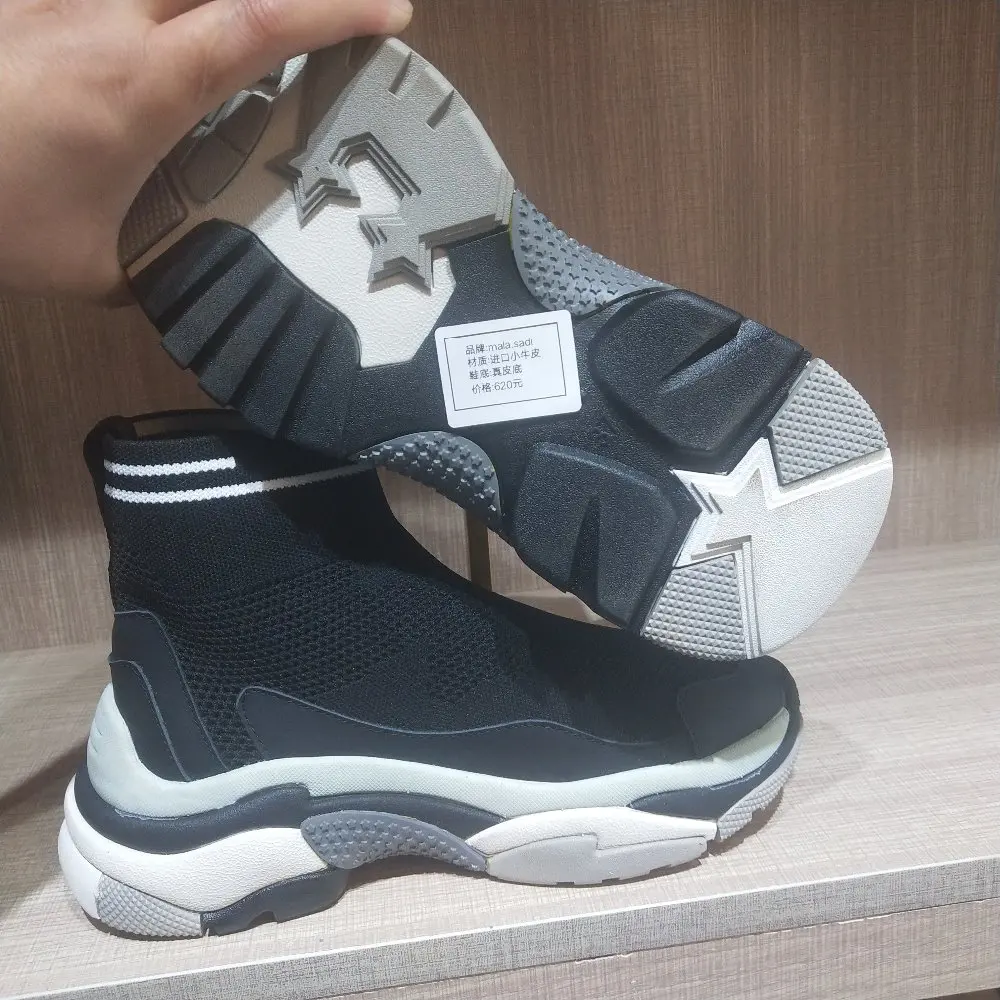 New Fashion Stretch Socks Boots Woman Slip-on Thick Sloe Flats Casual Shoes Breathable High Quality Women Sneakers Ankle Boots