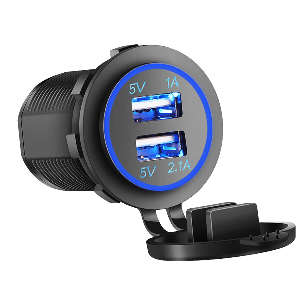 

Universal Motorcycle Car Charger LED Light Dual USB Charger Power Socket 3.1A Cigarette Light for Motorcycle Auto Truck ATV Boat