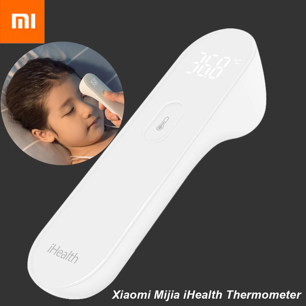 Xiaomi Mijia iHealth цифровой термометр Бесконтактный лоб Быстрый температурный тестер Fever инфракрасный Детский термометр