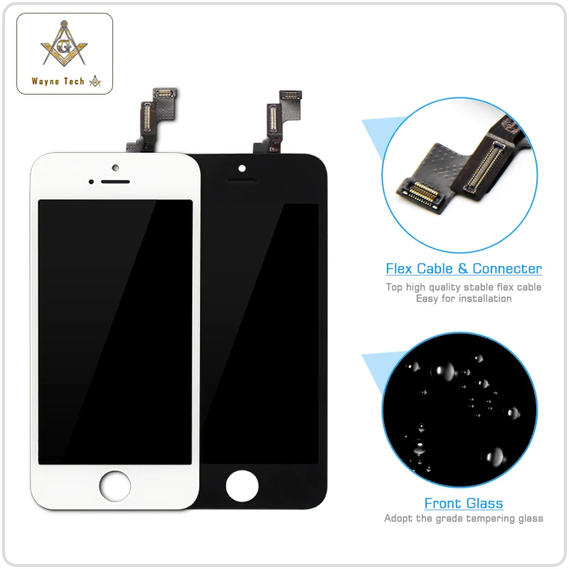 Качество AAA для Tianma качество без битых пикселей ЖК дисплей iPhone 5s с сенсорным