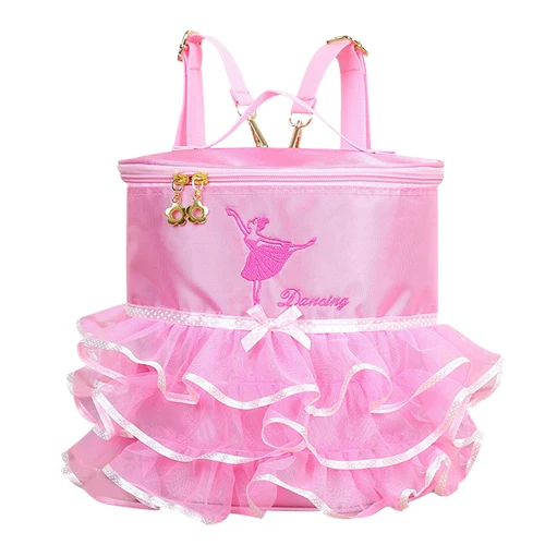 Mihawk розовый кружевной Детский рюкзак с рисунком для девочек, балетная сумка-ведро, пенал, основные сумки для малышей, книга, двойная сумка на плечо, сумка на молнии - Цвет: Pink Bag