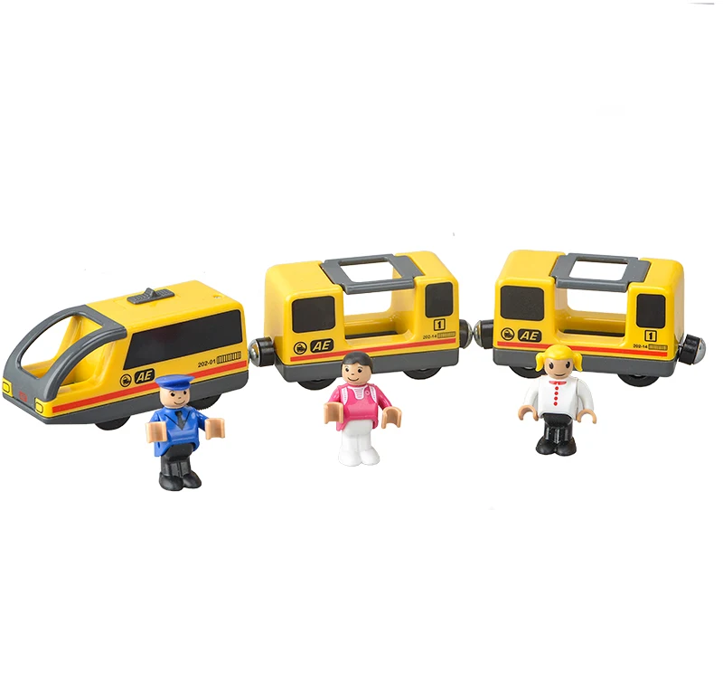 Детский Электрический поезд набор игрушек поезд литой слот игрушка подходит для стандартного деревянного поезда Железной Дороги - Цвет: C without Rail Track