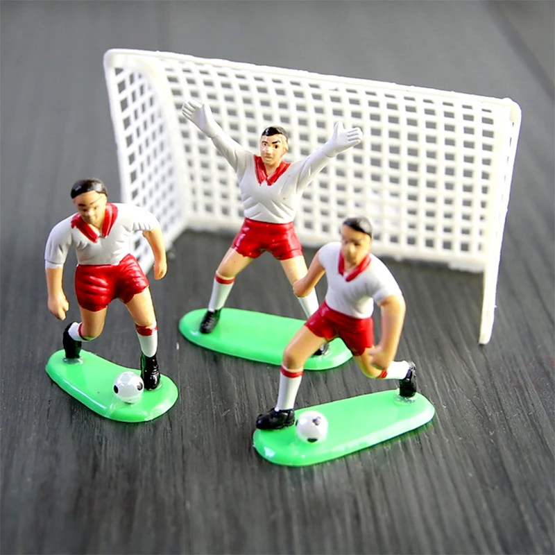 

1 Set Football Game Cake Topper Birthday Cake Kids Doll Toy Home Decor Soccer Baking Cupcake Party Supplies For Cake Decoration