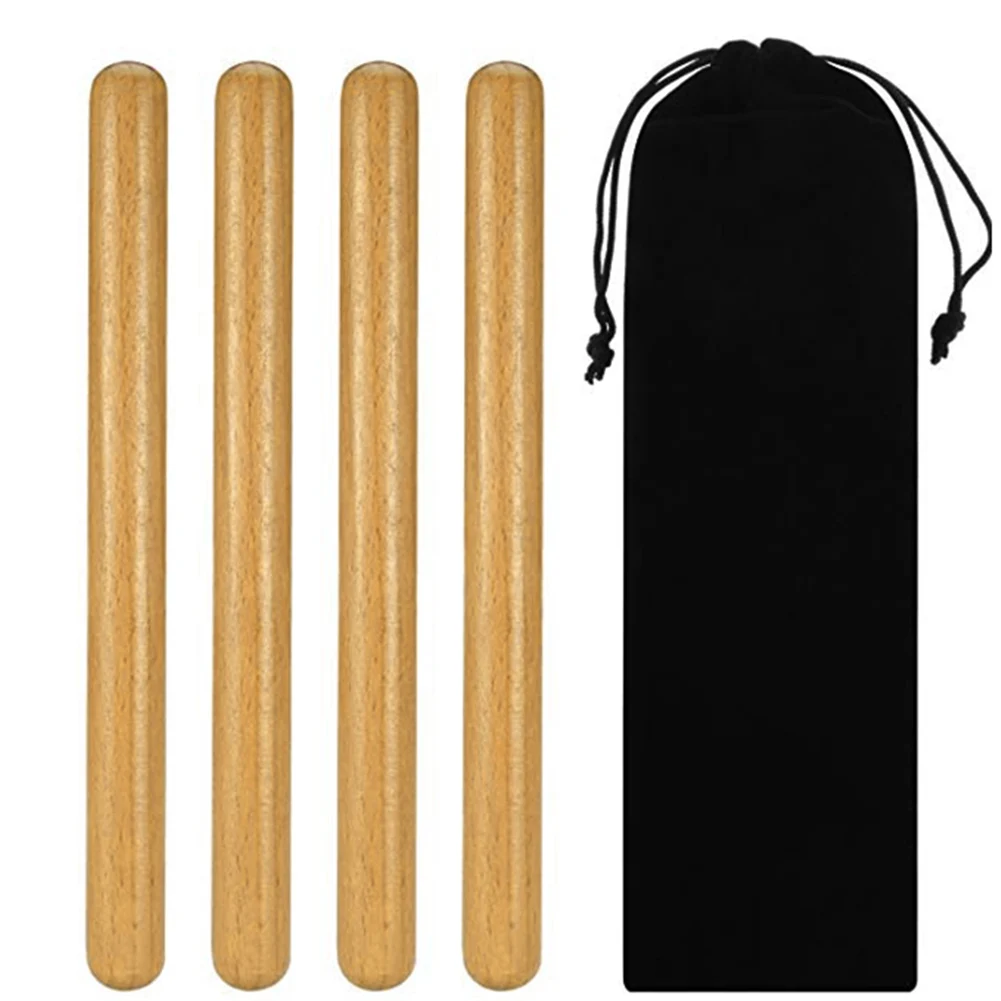 2 пары классические из твердых пород древесины Claves ударный инструмент 8 дюймов Ритм палочки ударные высокое качество