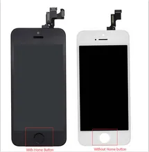AAA For iphone 5S LCD Display Touch Screen Digitizer + Frame + Home button flex cable + Front camera Full Assembly Free Shipping