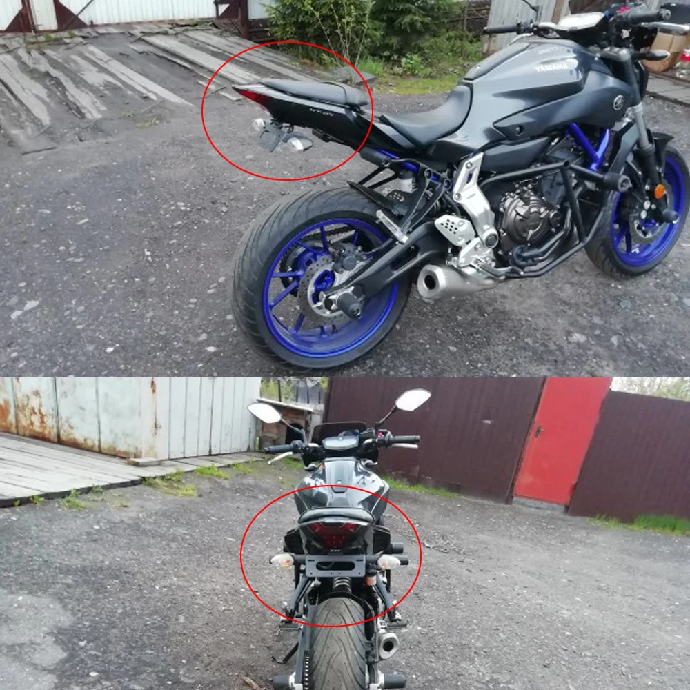 Для Yamaha MT-07 FZ-07 MT07 FZ07- держатель номерного знака мотоцикла рамка заднего хвоста Tidy Fender Eliminator kit