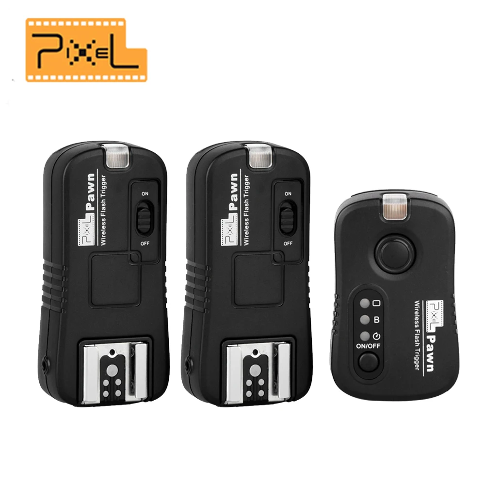 Pixel tf-361 Беспроводной внезапный 1x передатчик + 2x приемники для Canon 6D 650D D7000 1100D 550D 60D 7D