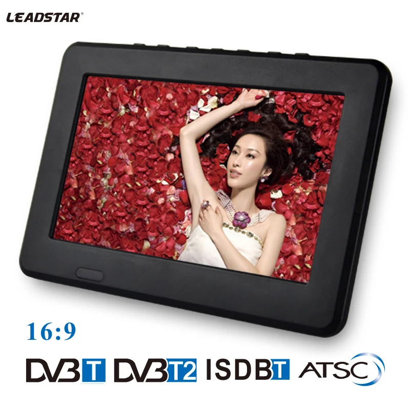 Leadstar 9 дюймов 16:9 TFT DVBT2/DVBT/ISDB цифровой и аналоговый мини - Цена: 