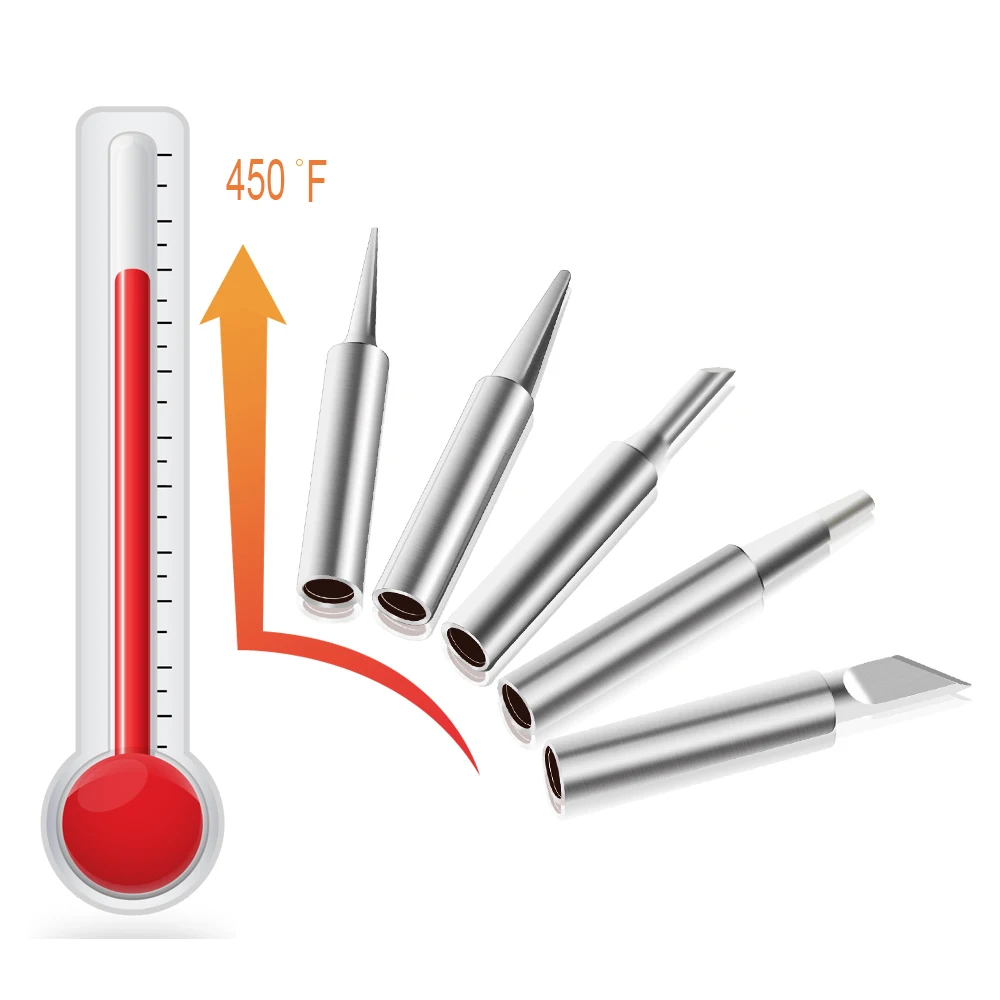 5 шт. припоя Советы электрические паяльники P36 паяльная станция конический наклон 60 Вт Железный кончик паяльника